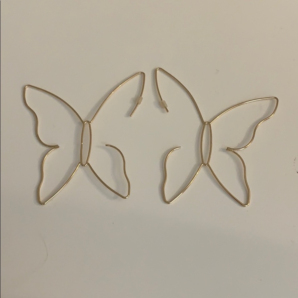 BaubleBar Gold Wire Butterfly Earrings 🦋